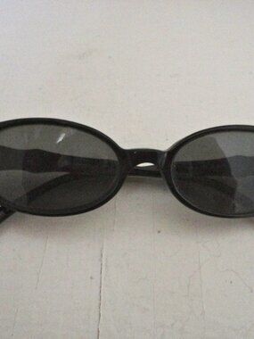 Beautiful Black Small Sama Brand Eyeglass Frames with Unique Inlay Detail